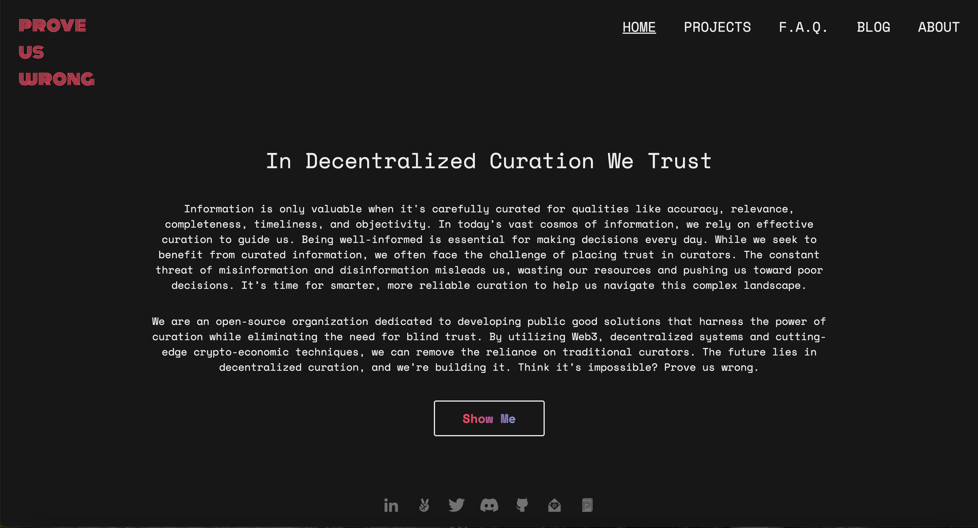 Prove Us Wrong Organization